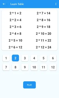 Multiplication Table android App screenshot 4